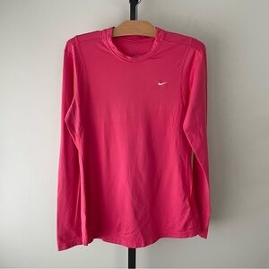 Vintage Nike Long Sleeve Tee Athletic Tshirt Mesh Women’s Pink Size Large